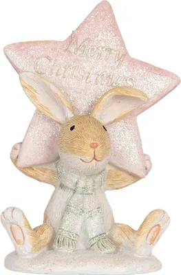Immagine prodotto di Clayre & Eef figura decorativa coniglio 8x5x11 cm plastica marrone