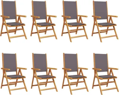 Produktbild von VidaXL 3214543, Terrasse, Gepolsterter Sitz, Akazienholz, Polyester, Anthrazit, 110 kg, 570 mm