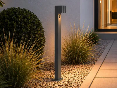 Produktbild von LED Wegeleuchte Anthrazit mit Bewegungsmelder, Wegbeleuchtung Gartenbeleuchtung