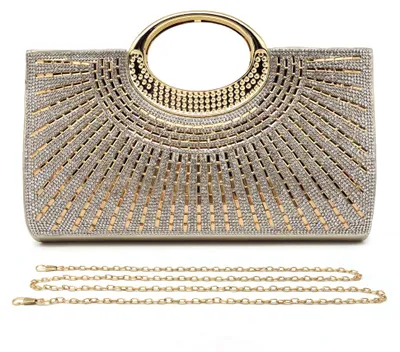 Immagine prodotto di Pahajim, borsa da sera da donna, piccola borsa scintillante con strass, elegante pochette da portare a tracolla
