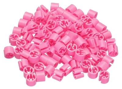 Kleiderbügelmarkierungen, leer, 3,5 mm, rosa, 100 Stück