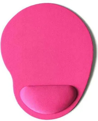 Immagine prodotto di Tappetino per mouse antiscivolo - Poggiapolsi - Mousepad - Rotondo rosa