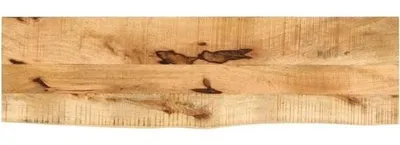 Productafbeelding van Massief Mangohouten Tafelblad met Natuurlijke Rand - 100x20x3,8 cm Houten Blad