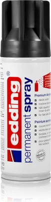 Produktbild von edding Permanent Spray tiefschwarz glänzend 200 ml Premium Acryllack, RAL 9005