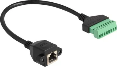 Image de DELOCK RJ45 Kabel Cat.6 Buchse zu Terminalblock Adapter