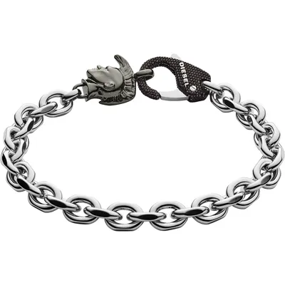 Produktbild von Diesel Herrenarmband in 2 Farben aus Edelstahl mit Karabinerverschluss