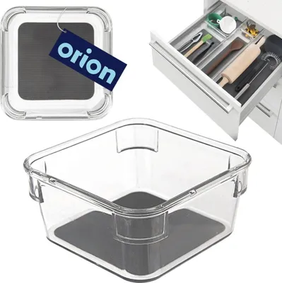 Zdjęcie produktu dla Pojemnik do przechowywania Orion Plastikowy pojemnik GREY 9x9x4,5 cm