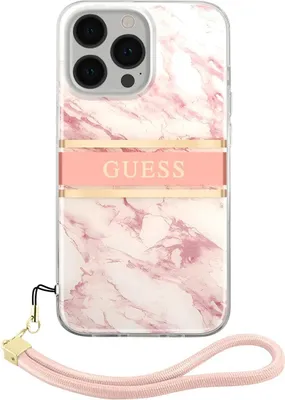 Produktbild von Guess, Schutzhülle Marble Strap Apple iPhone 13 Pro, Rosa