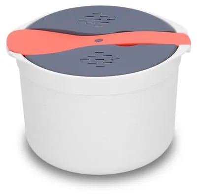 Mikrowellen-Reiskocher, BPA-frei, 2 L, 500 W, Dampfgarer