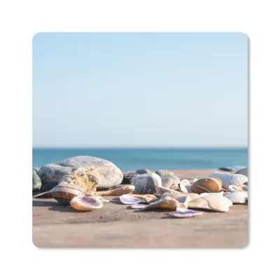 Produktbild von MuchoWow® Mauspad Mousepad Muscheln - Strand - Meer - Sommer - Sonne 20x20 cm - Mousepads - Maus Mat - Pad - Mausunterlage - Desk Mat - Bureauartikeln