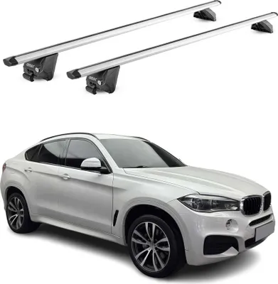 Image de Barres de toit transversales pour BMW X6 F16 2015-2018 Alu Gris Argenté 2x ABE