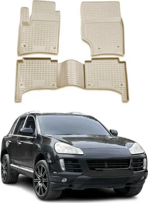 Image de 2002-2010 Porsche Cayenne Tapis de sol TPE Beige 4 pièces