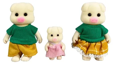 Zdjęcie produktu dla Zestaw figurek do domku dla lalek Rodzina Świnek - 3 flokowane figurki - od 3 lat