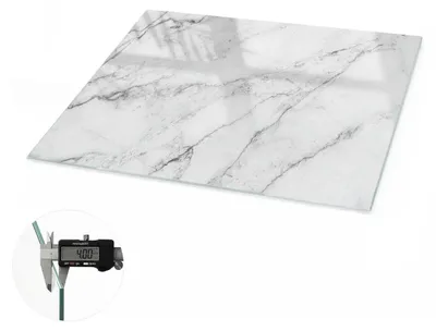 Produktbild von Glas Tischplatte 100x60 cm – Tischauflage aus gehärtetem Glas – Glasplatte für Esstisch – Küchentischplatte aus Glas – Tischschutz Glas modern – Dekorative Glasplatte – Pflegeleichte Glastischplatte – Sicherheitsglas Tischplatte – Marmorstruktur, KI-generiertes Bild