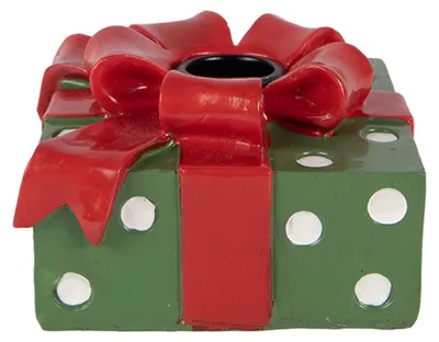 Productafbeelding van Clayre & Eef kaarsenhouder, 10x10x6 cm, groen, kunststof