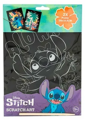 Zdjęcie produktu dla Disney Stitch - 2 plakaty do zdrapania - ok. 26 x 19,5 cm