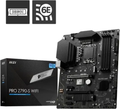 Obrázek produktu pro MSI PRO Z790-S WIFI, Intel, LGA 1700, Intel® Celeron®, Intel® Pentium® Gold, LGA 1700, DDR5-SDRAM, 192 GB