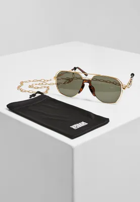 Obrázok produktu pre Sluneční okuliare Urban Classics Sunglasses Karphatos with Chain gold - UNI