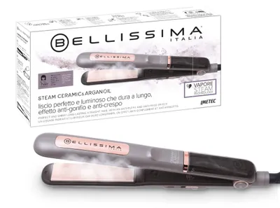 Produktbild von Bellissima Steam Ceramic Glätteisen Keramik & Arganöl 3 Temp. schnelles
