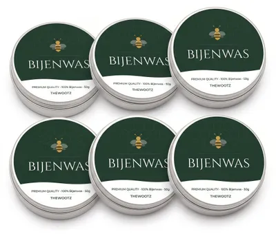 Productafbeelding van TheWootz Snijplank Onderhoudsset – 6 x Bijenwas 50 g – Voor Houten en Bamboe Snijplanken