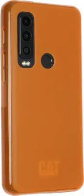 Zdjęcie produktu dla caseroxx ochronne etui TPU kompatybilne z Cat S75, gumowe etui na telefon komórkowy z pomarańczową osłoną ekranu