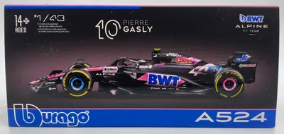 Image de F1 Car Alpine A524 BWT Bburago #10 Pierre Gasly BBurago 1:43 HELM