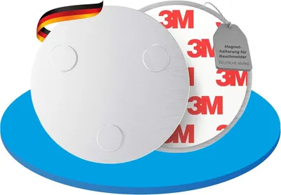 Immagine prodotto di Supporto magnetico connettore, fissaggio magnetico robusto, utilizzabile universalmente, magnetico, adatto per rilevatori di fumo, 70 mm, confezione da 6