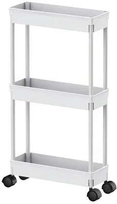 Productafbeelding van Sooyee Slanke opbergwagen, 3 niveaus, rollende opbergwagen voor de badkamer