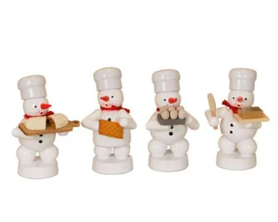 Produktbild von Miniaturfiguren Schneemann Bäckerquartett Höhe 8cm NEU