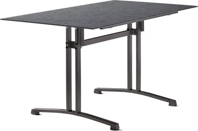 Zdjęcie produktu dla Stół gastronomiczny Sieger Polytec z rozkładaną podstawą kolumnową 140 x 80 cm