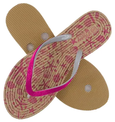 Immagine prodotto di Sandali con tasche ribaltabili rosa - Infradito da donna taglie 36-37 - Cinturini glitterati - Scarpe estive - Sandali leggeri