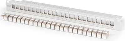 Obrázok produktu pre Digitus DN-91410-24, RJ-45, Cat6a, Montáž do racku, 1U, Šedá, SPCC