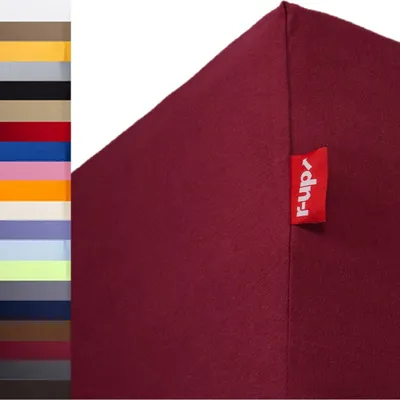 Produktbild von r-up Beste Spannbettlaken 200x220-220x240 bis 35cm Höhe bordeauxrot  95% Baumwolle / 5% Elasthan 230g/m²