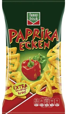 Zdjęcie produktu dla Funny Fresh Paprika Corners Chrupiąca, pikantna przekąska fun 75g