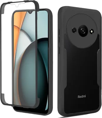 Produktbild von 360° Grad Hülle Xiaomi Redmi A3 Rundum vollschutz Integriertem Displayschutz Schwarz