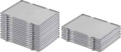 Produktbild von SuperSparSet 20x Scharnierdeckel für Eurobehälter | BxT 40x60cm | Eurobox, Transportbox, Transportbehälter, Stapelbehälter
