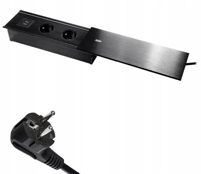 Produktbild von Spacetronik SPS-S24B Möbeleinbau-Steckdose mit USB, Schwarz