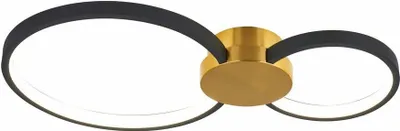 Zdjęcie produktu dla Lampa sufitowa LED Condida 20W Od 3000 do 4000K 1600lm tworzywo sztuczne czarno-złota wym:6x50x30cm IP20 Reality