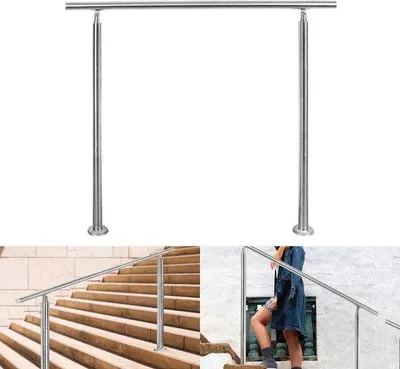 Image de Échelle d'accès métallique robuste de 100 cm pour l'intérieur et l'extérieur, échelle de balcon en métal