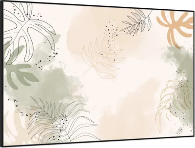 Produktbild von Wallario Wandbild Botanisches Aquarell, Größe: 61 x 91,50 cm, Poster mit schwarzem Aluminiumrahmen