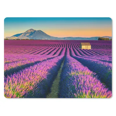 Produktbild von MuchoWow® Mauspad Mousepad Lavendel - Berg - Blumen 23x19 cm - Mousepads - Maus Mat - Pad - Mausunterlage - Schreibtischunterlage - Mauspad