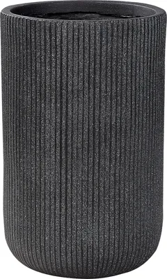 Obrázek produktu pro BELIANI Květináč hnědý vláknitý jíl 30 x 30 x 49 cm drenážní otvory vroubkovaný povrch zahradní terasa