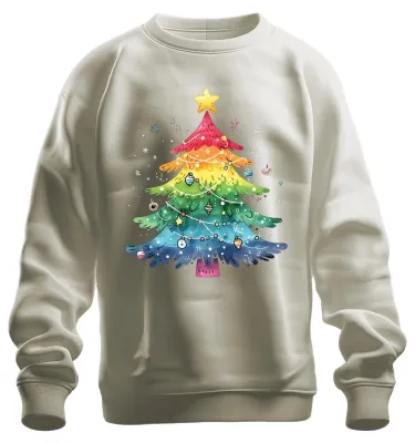 Produktbild von Weihnachtsbaum LGBTQ - Weihnachten Weihnachtsgeschenk Sweatshirt Pullover, Natur, XL