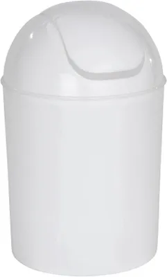 Image de Poubelle blanche de 6 litres en polypropylène
