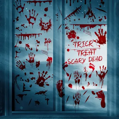 Produktbild von Gespenstische und gruselige Halloween-Fensteraufkleber 9 Bögen