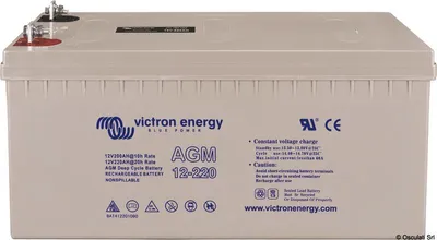 Immagine prodotto di Batteria AGM a ciclo profondo da 12 V 240 Ah con terminali M8 - Osculati 12.416.03