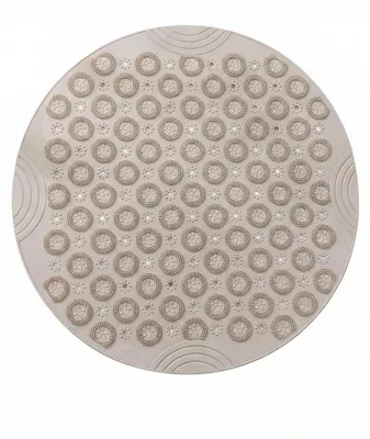 Produktbild von Duschmatte Khaki Rund 55cm Antirutsch Badewanne Saugnäpfe Schnelltrocknend Schimmelresistent