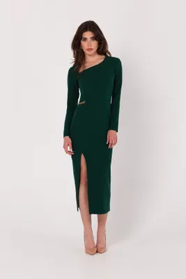 Produktbild von Makover Asymmetrisches Damenkleid Carr K178 dunkelgrün S