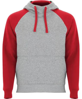 Produktbild von Roly - "Badet" Kapuzenpullover Zweifarbig für Herren/Damen Uni LT5609 (S) (Grau meliert/Rot)