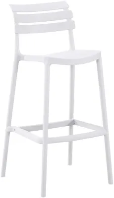 Imagen del producto de Taburete de plástico blanco